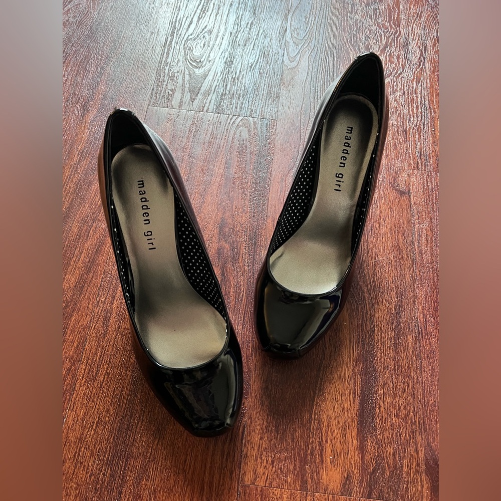 Madden Girl Black Patent High Heels